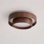 Muto Ceiling Light Double - Ring  Walnut Color - image 19