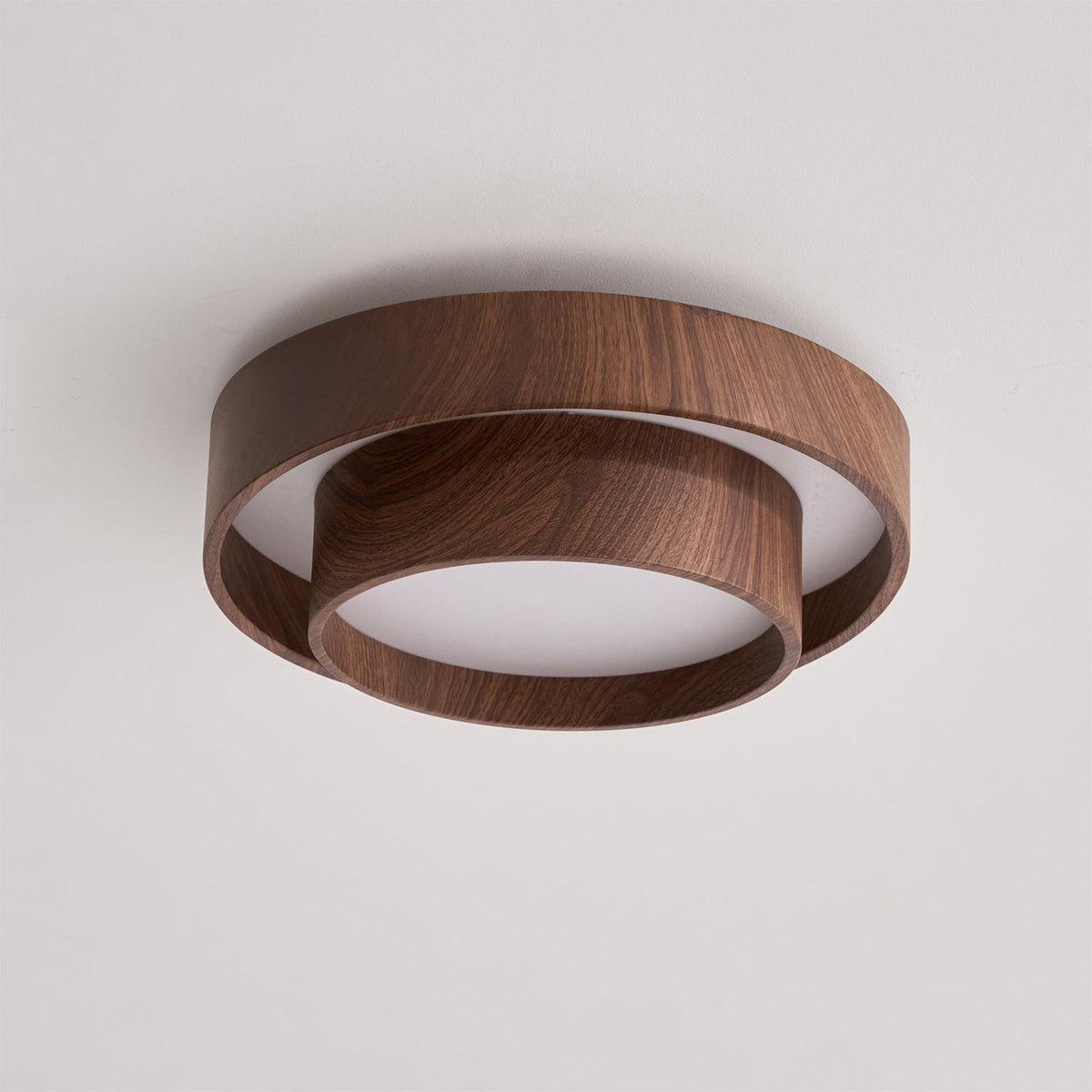 Muto Ceiling Light Double - Ring  Walnut Color - image 19