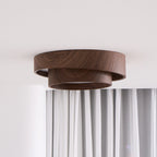 Muto Ceiling Light Double - Ring  Walnut Color - image 18