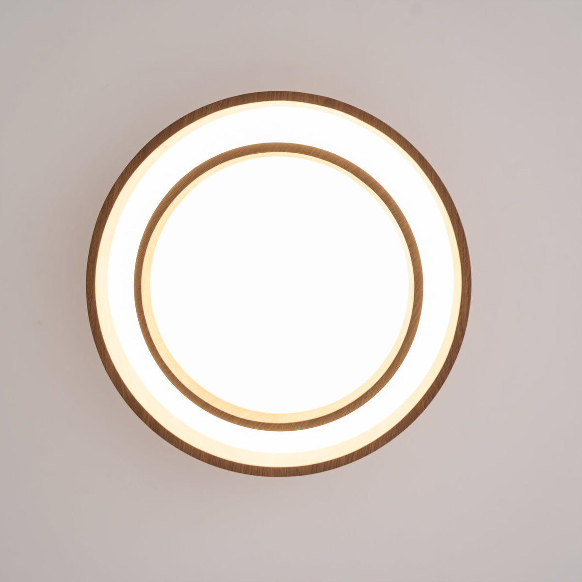 Muto Ceiling Light Double - Ring  Walnut Color - image 10