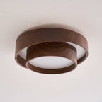Muto Ceiling Light Double - Ring  Walnut Color - image 22