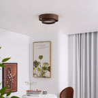 Muto Ceiling Light Double - Ring  Walnut Color - image 8