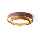 Muto Ceiling Light Double - Ring  Walnut Color - image 1