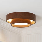 Muto Ceiling Light Double - Ring  Walnut Color - image 17