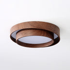 Muto Ceiling Light Double - Ring  Walnut Color - image 2