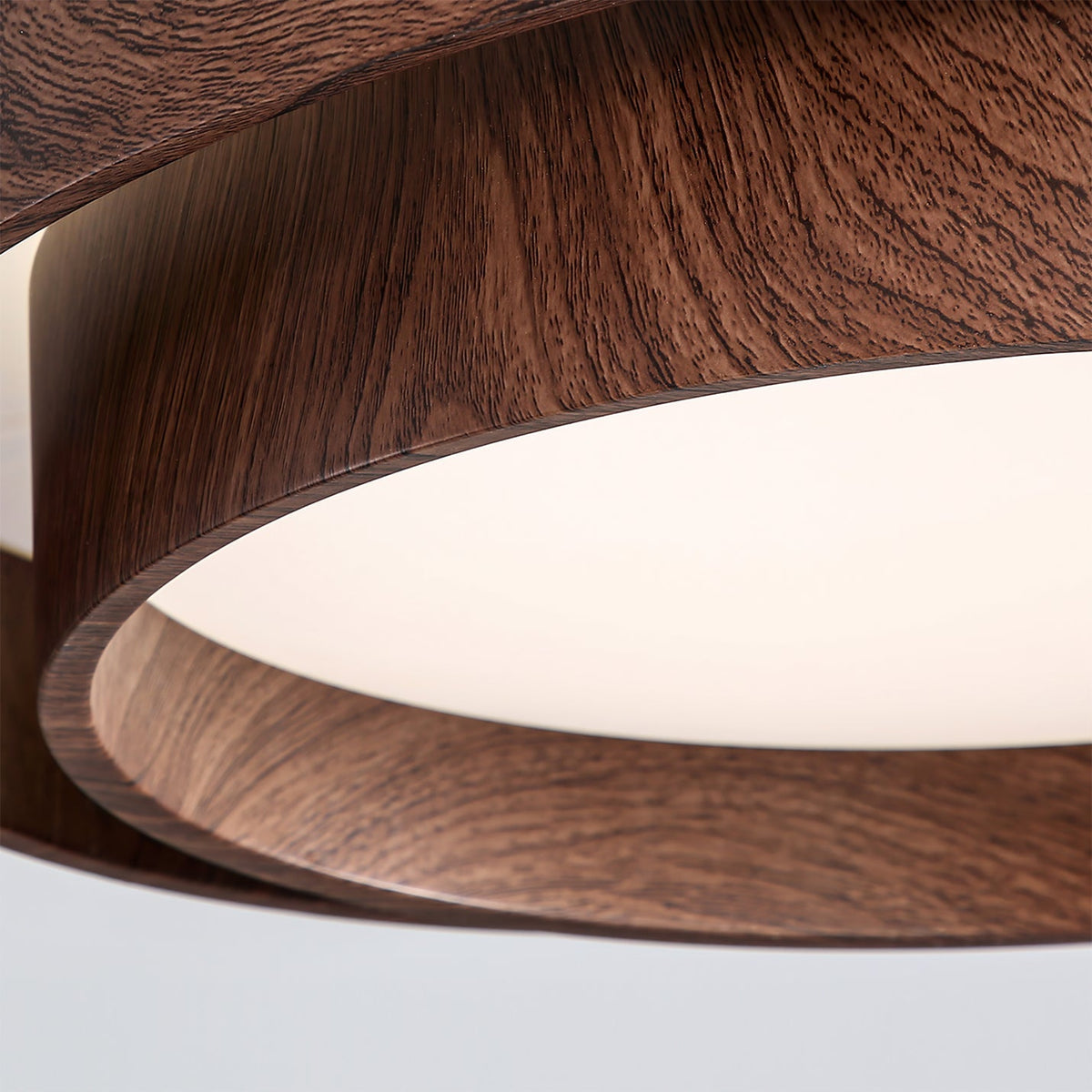 Muto Ceiling Light Double - Ring  Walnut Color - image 3