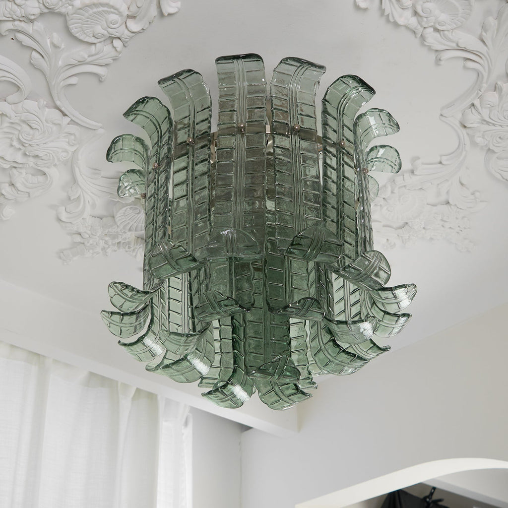 Aurora Ceiling Lamp Murano Glass Petal Vintage
