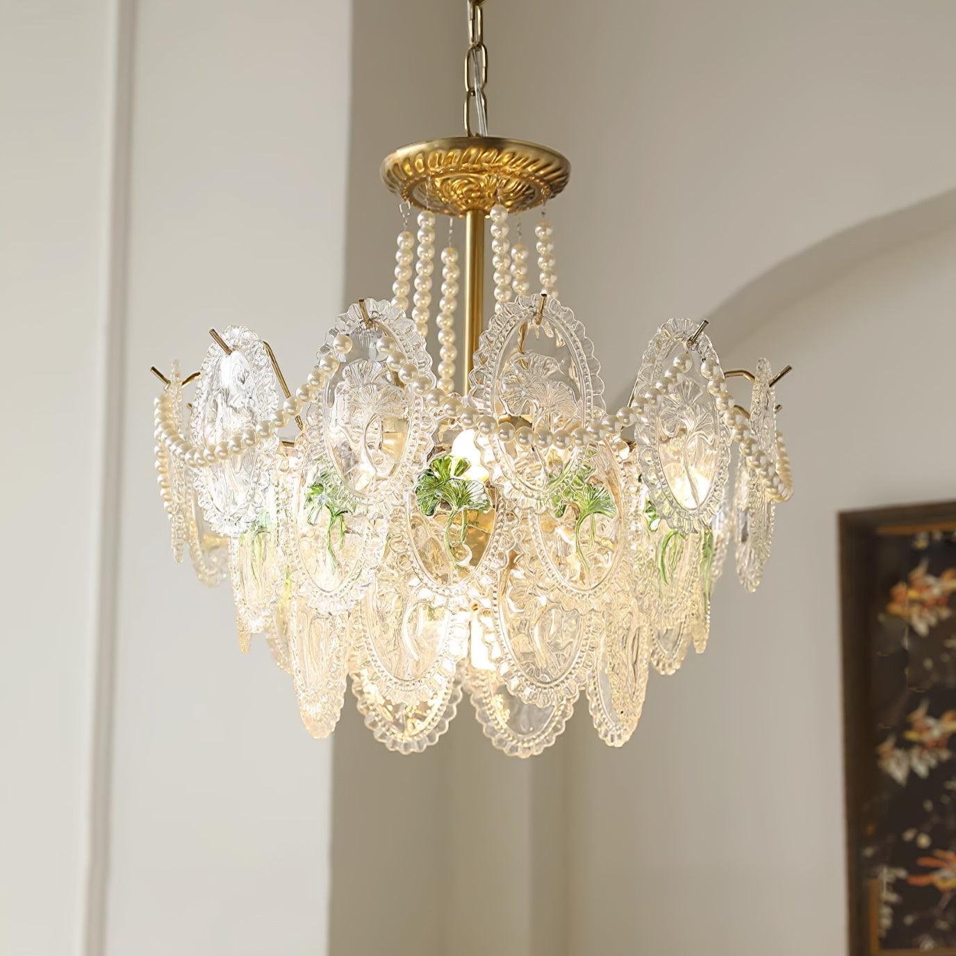Kristy Chandelier Lustrous pearls
