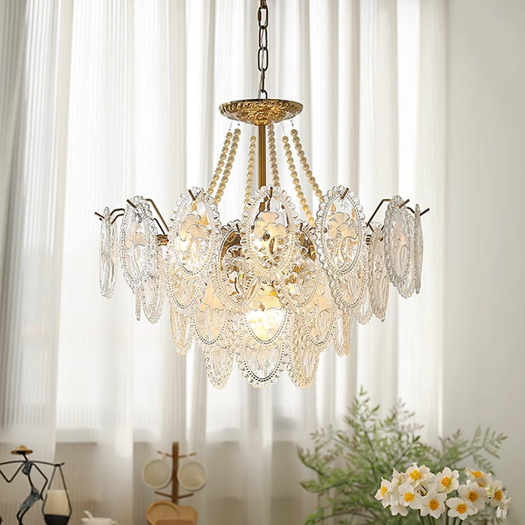 Kristy Chandelier Lustrous pearls
