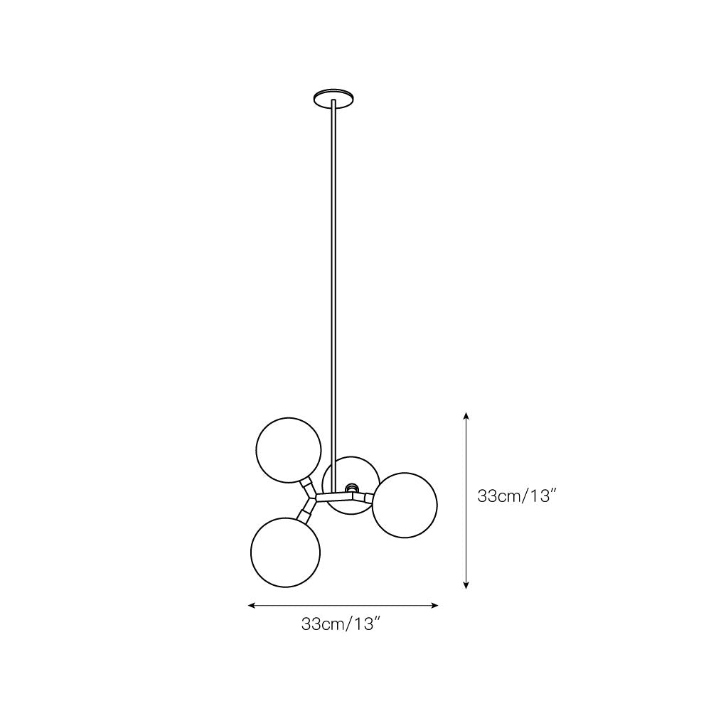 Irina Modern Minimalist Brass Glass Pendant Lamp