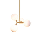 Irina Modern Minimalist Brass Glass Pendant Lamp