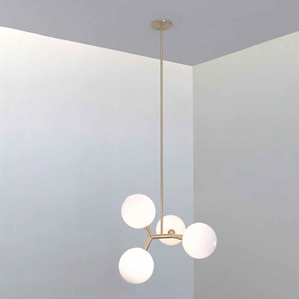 Irina Modern Minimalist Brass Glass Pendant Lamp