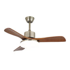 Elara Modern Brass Wood Ceiling Fan Light