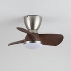 Elora Minimalist Brass Wood Ceiling Fan Light