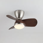 Elora Minimalist Brass Wood Ceiling Fan Light