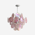 Venfield Chandelier Iridescent Glass Disc Cascade