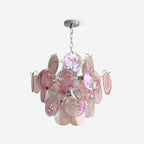 Venfield Chandelier Iridescent Glass Disc Cascade