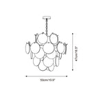 Venfield Chandelier Iridescent Glass Disc Cascade