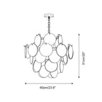 Venfield Chandelier Iridescent Glass Disc Cascade