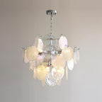 Venfield Chandelier Iridescent Glass Disc Cascade