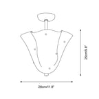 Eldis Murano Glass Semi Flush Ceiling Lamp