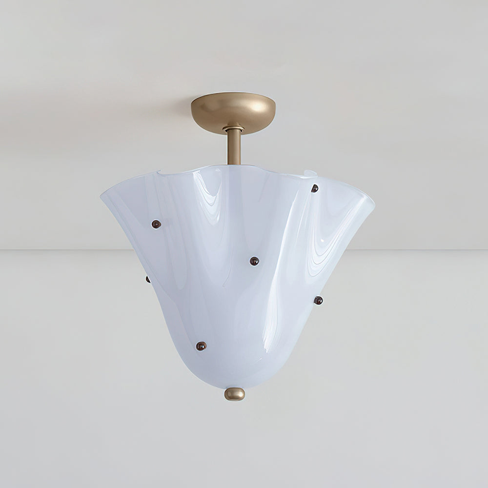 Eldis Murano Glass Semi Flush Ceiling Lamp