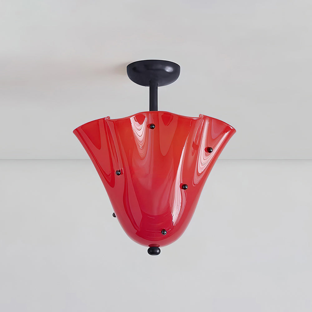 Eldis Murano Glass Semi Flush Ceiling Lamp
