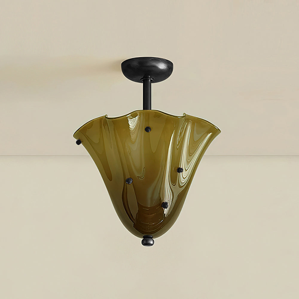 Eldis Murano Glass Semi Flush Ceiling Lamp