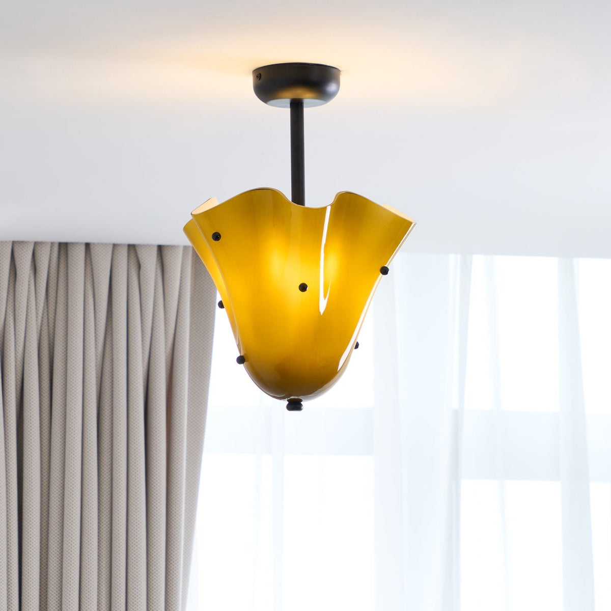Eldis Murano Glass Semi Flush Ceiling Lamp