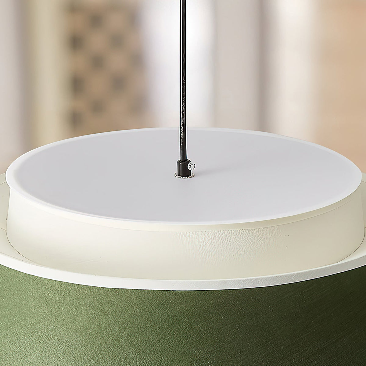 Verdura Drum Modern Fabric & Metal Pendant Light