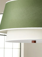 Verdura Drum Modern Fabric & Metal Pendant Light