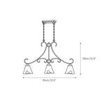 Aloror Vintage Industrial Island Brass Glass Pendant Lamp
