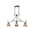 Aloror Vintage Industrial Island Brass Glass Pendant Lamp