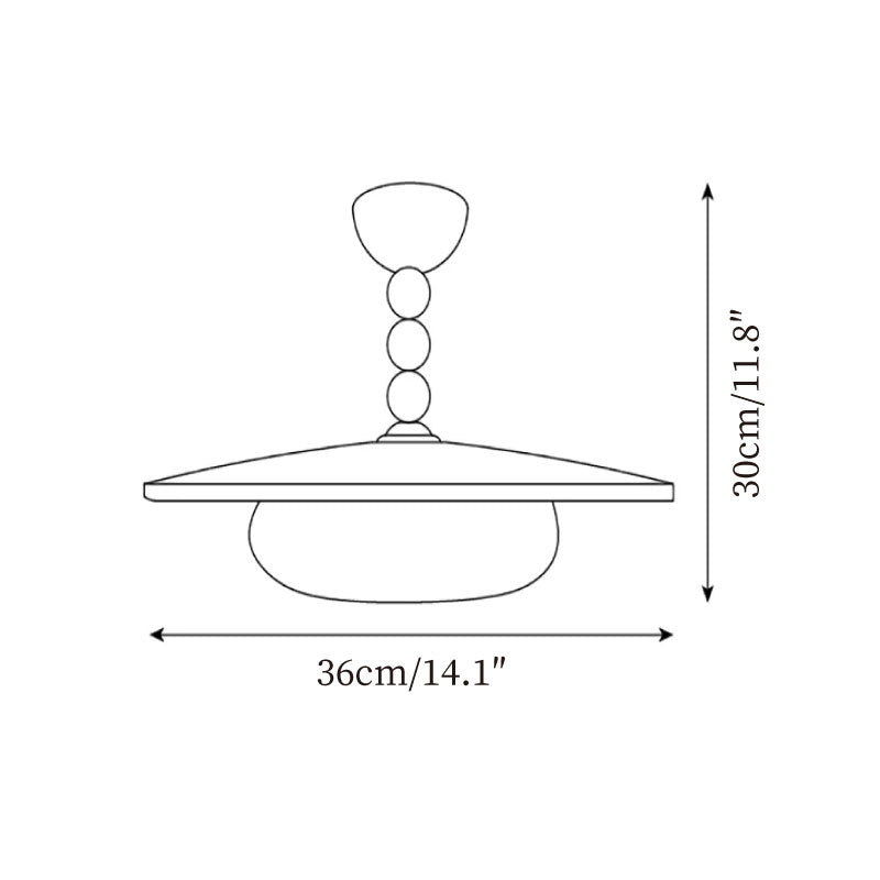 Muto Ceiling Light Walnut Color & White Imitation Alabaster - image 5