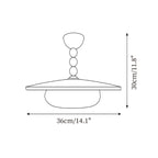 Muto Ceiling Light Walnut Color & White Imitation Alabaster - image 5