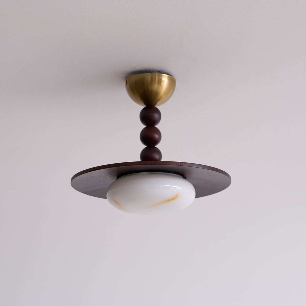 Muto Ceiling Light Walnut Color & White Imitation Alabaster - image 23