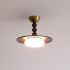 Muto Ceiling Light Walnut Color & White Imitation Alabaster - image 24