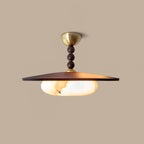Muto Ceiling Light Walnut Color & White Imitation Alabaster - image 10