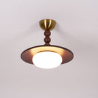 Muto Ceiling Light Walnut Color & White Imitation Alabaster - image 16