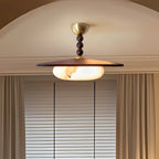 Muto Ceiling Light Walnut Color & White Imitation Alabaster - image 2