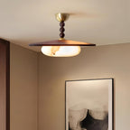 Muto Ceiling Light Walnut Color & White Imitation Alabaster - image 7