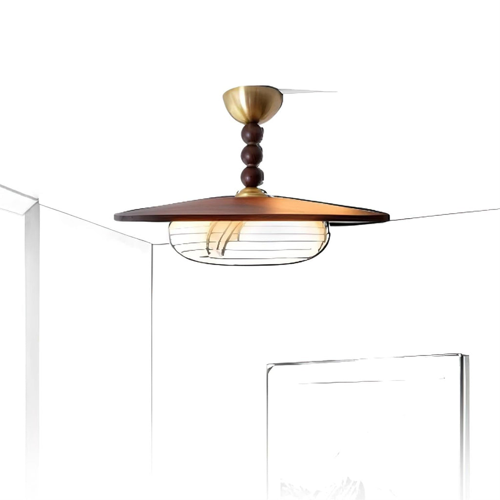 Muto Ceiling Light Walnut Color & White Imitation Alabaster - image 8