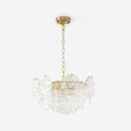 Chandelier Glass Discs Frame Gold Finish Victorian
