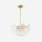 Chandelier Glass Discs Frame Gold Finish Victorian