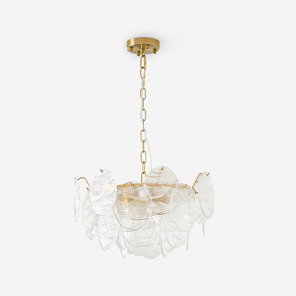 Chandelier Glass Discs Frame Gold Finish Victorian