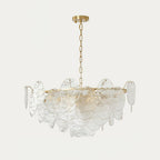 Chandelier Glass Discs Frame Gold Finish Victorian