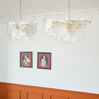 Chandelier Glass Discs Frame Gold Finish Victorian