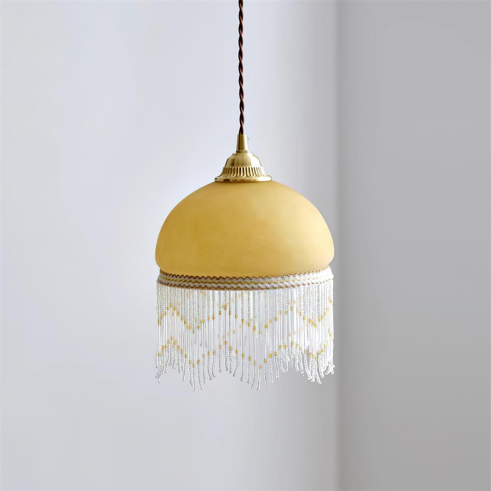 Vili Tassel Pendant Lamp Dome Fringed Beaded