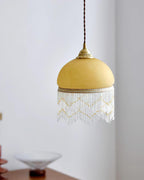 Vili Tassel Pendant Lamp Dome Fringed Beaded
