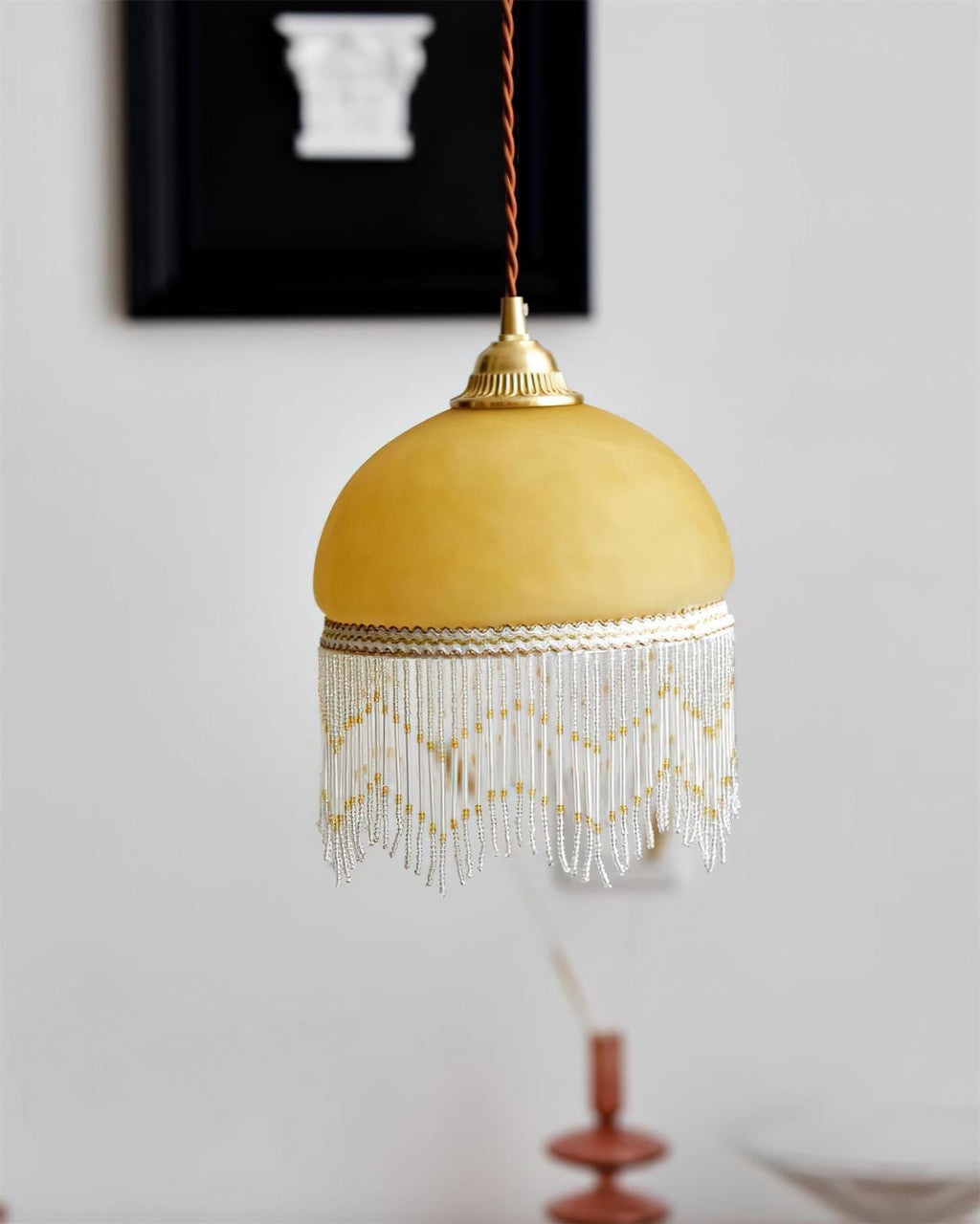 Vili Tassel Pendant Lamp Dome Fringed Beaded